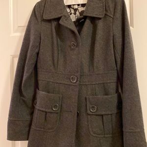 Womens Gray Wool Coat